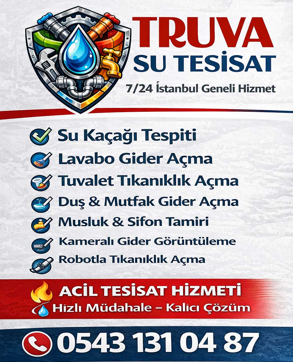 Teknolojik cihazlarla donatılmış ekip sayesinde kırma işlemi olmadan tespit yapılır ve minimum müdahale ile maksimum verim sağlanır
